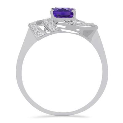 BUY GENUINE AFRICAN AMETHYST GEMSTONE RING IN 925 SILVER